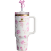 Stanley x Loveshackfancy Quencher H2.O FlowState Tumbler 40OZ in Ribbon Rosa
